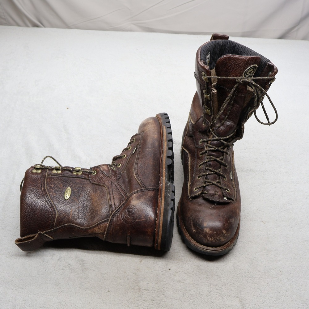 Irish Setter Mens 14D Work Boots Brown Elk Tracker Leather Insulated Gore-Tex